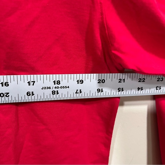 NWT Frank & Eileen Cuff Popover Blouse red size medium oversize - Picture 4 of 6